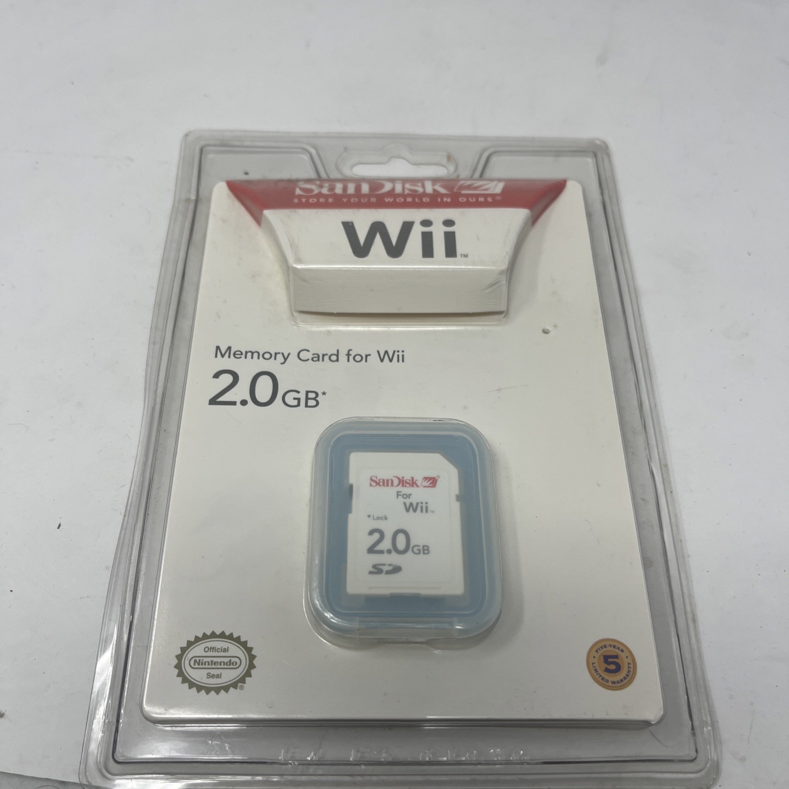 SanDisk SD Gaming Memory Card 2GB for Nintendo Wii New in Package Sealed OEM