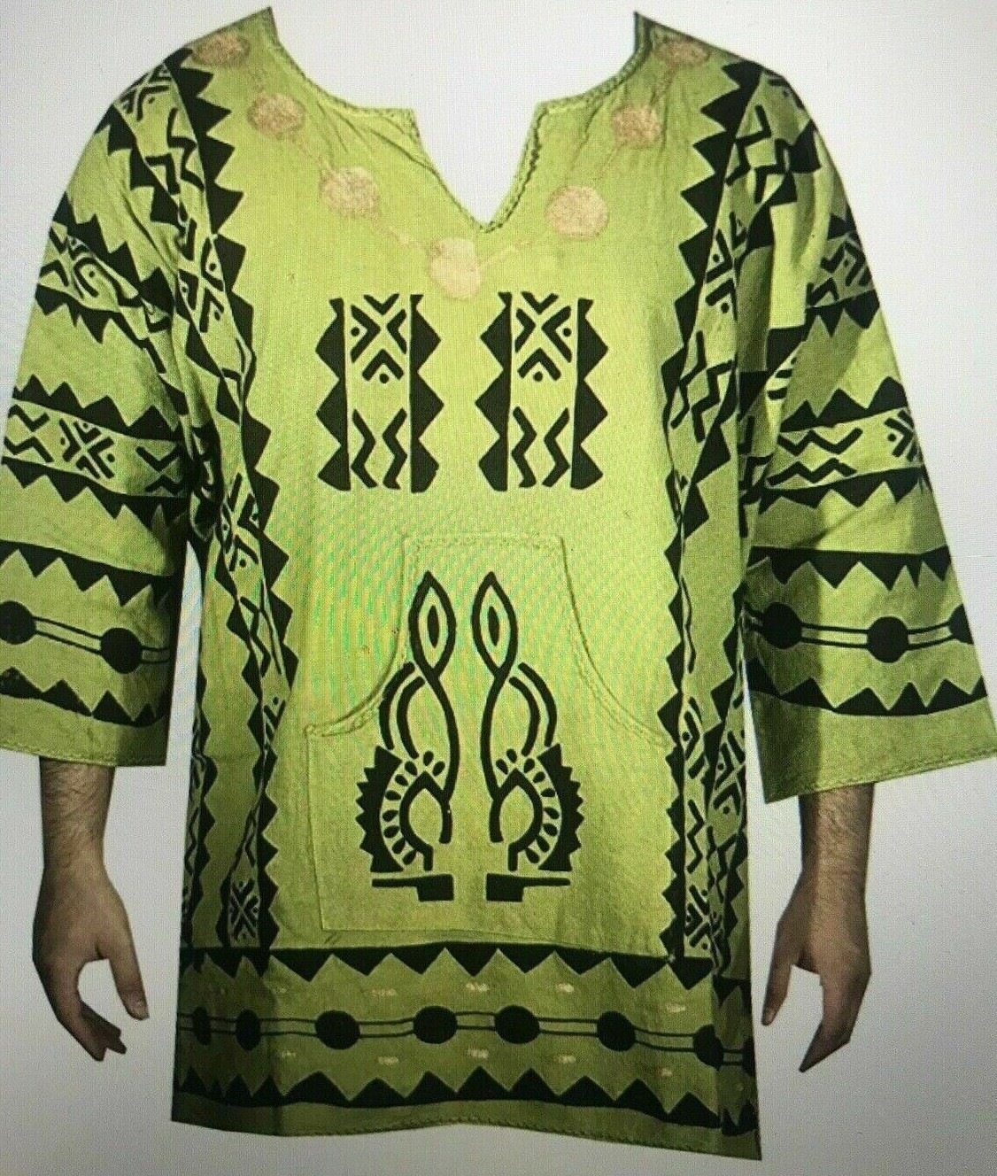 Dashiki Men women Mudcloth Ethnic Shirt African Blouse Organic Cotton Top