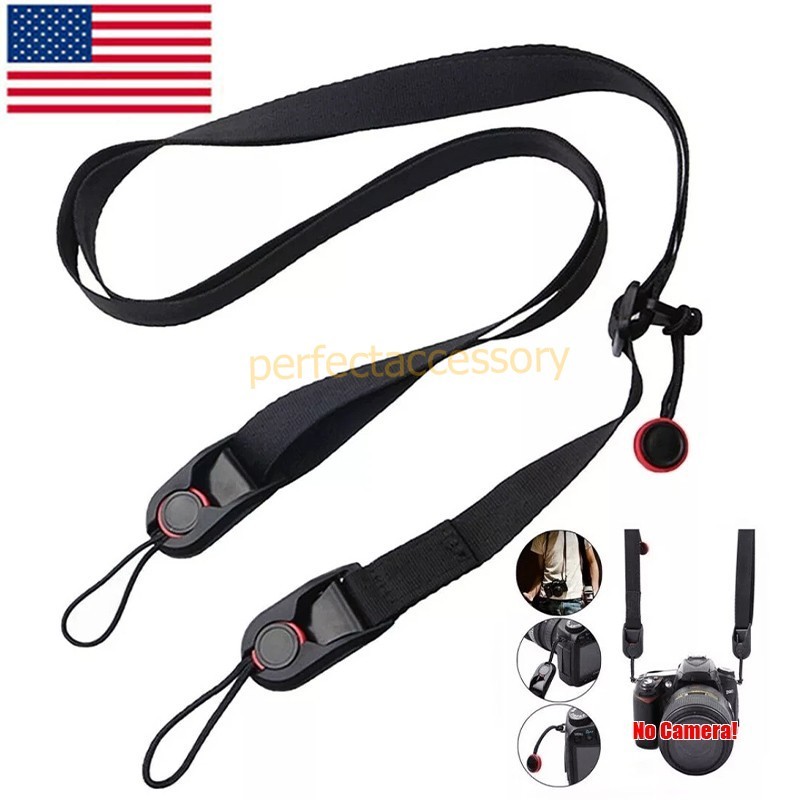 Camera Shoulder Strap Quick Release Buckles Adjustable DSRL SLR TLR Neck Strap