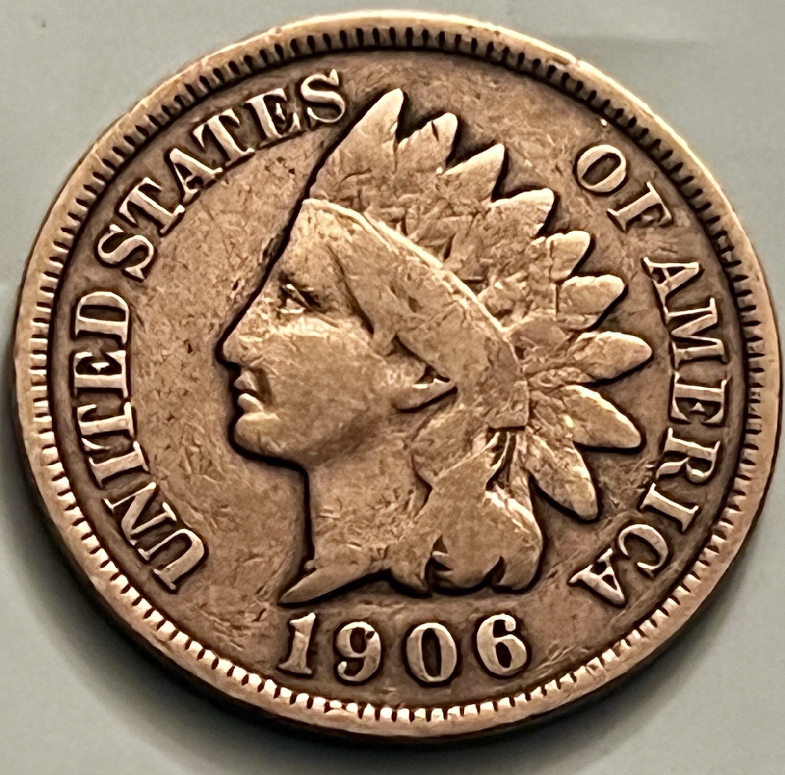 1906 Indian Head Cent Solid Circulated Example Good Detail Nice Reverse BN902