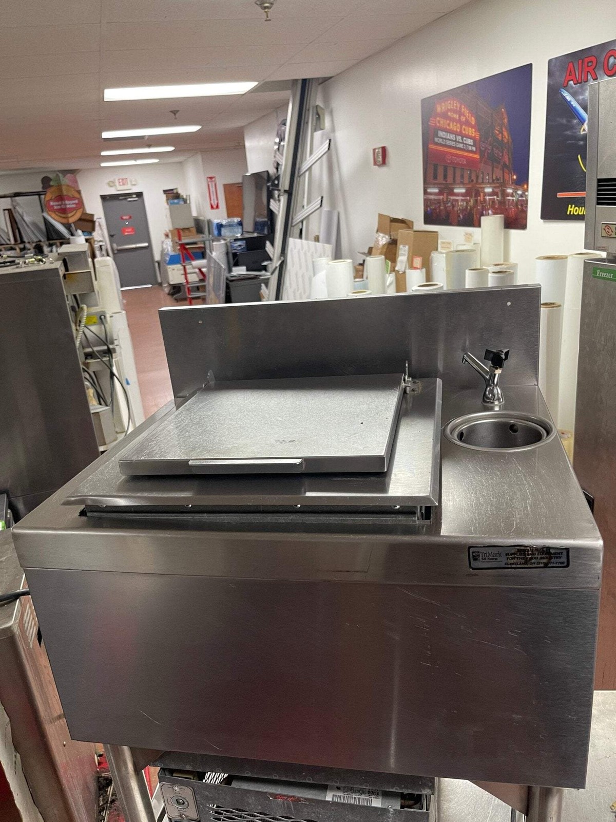 Used Perlick 24" Underbar 3 Gallon Ice Cream Freezer with 5" dipper well and Fau