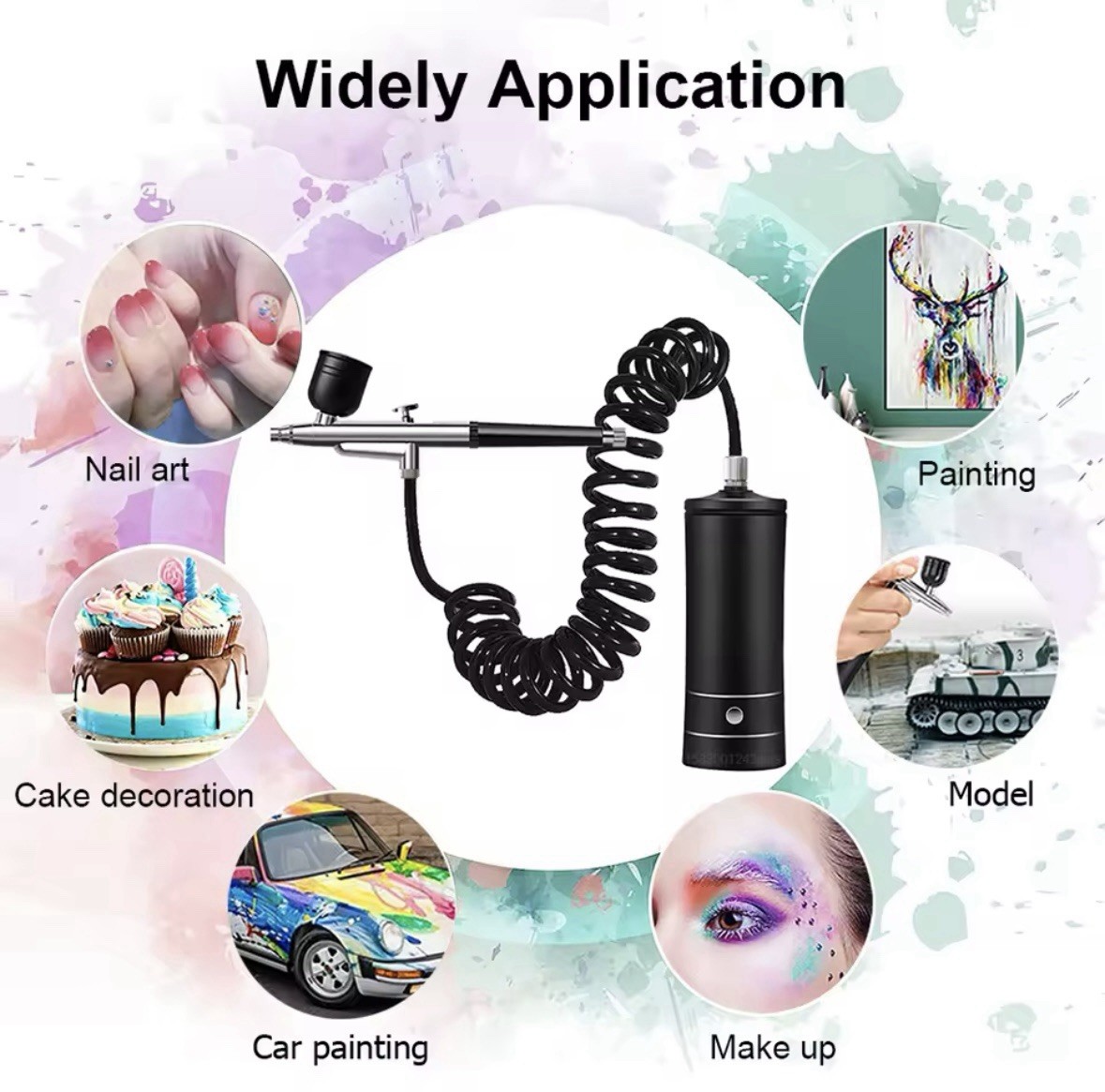 Aeropenna Portable Airbrush Kit with Compressor Modeling Nails