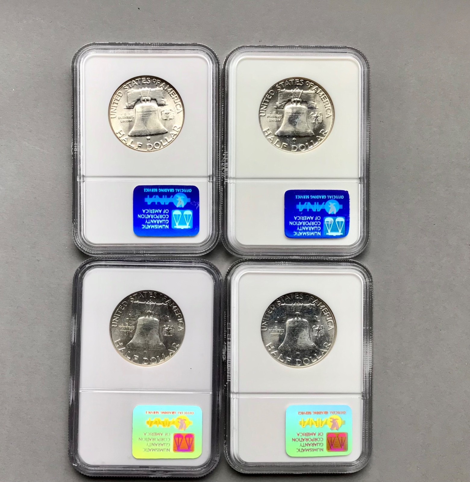 Group of (4) Franklin Half Dollars NGC MS65
