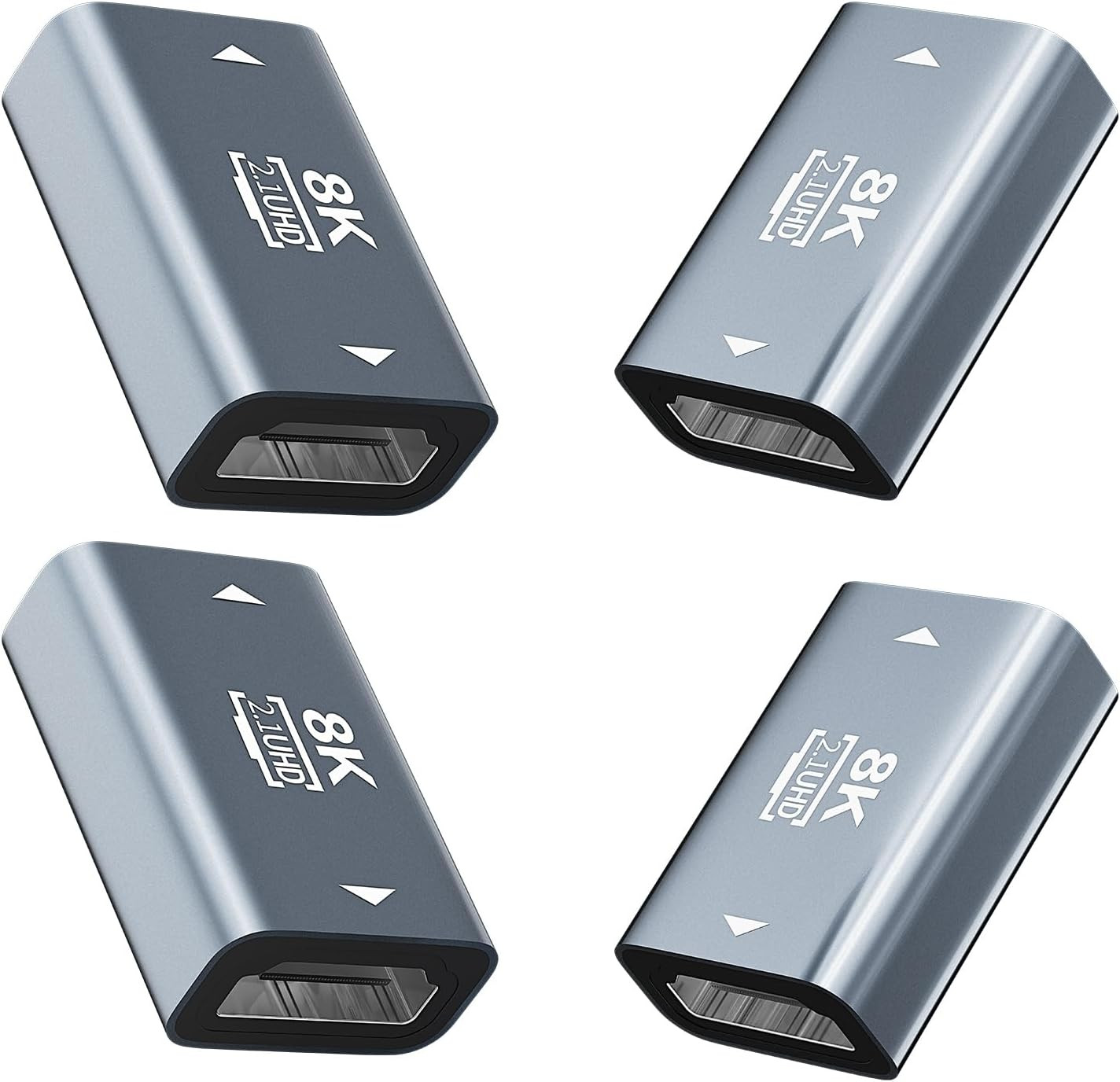 8K HDMI to HDMI Coupler 4 Pack, 8K@60Hz Female to Female Extension Adapter, HDMI