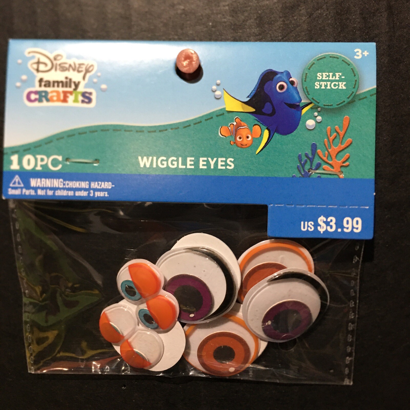 Disney Family Crafts Wiggle Eyes Finding Nemo Dory 10pc Age 3+  New