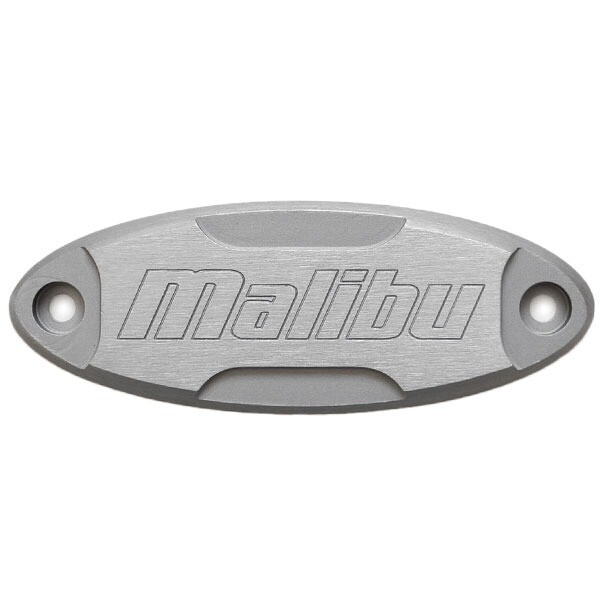Malibu Boat Badge Emblem 89-80032-ANGR | Oval 3 3/8 Inch Aluminum