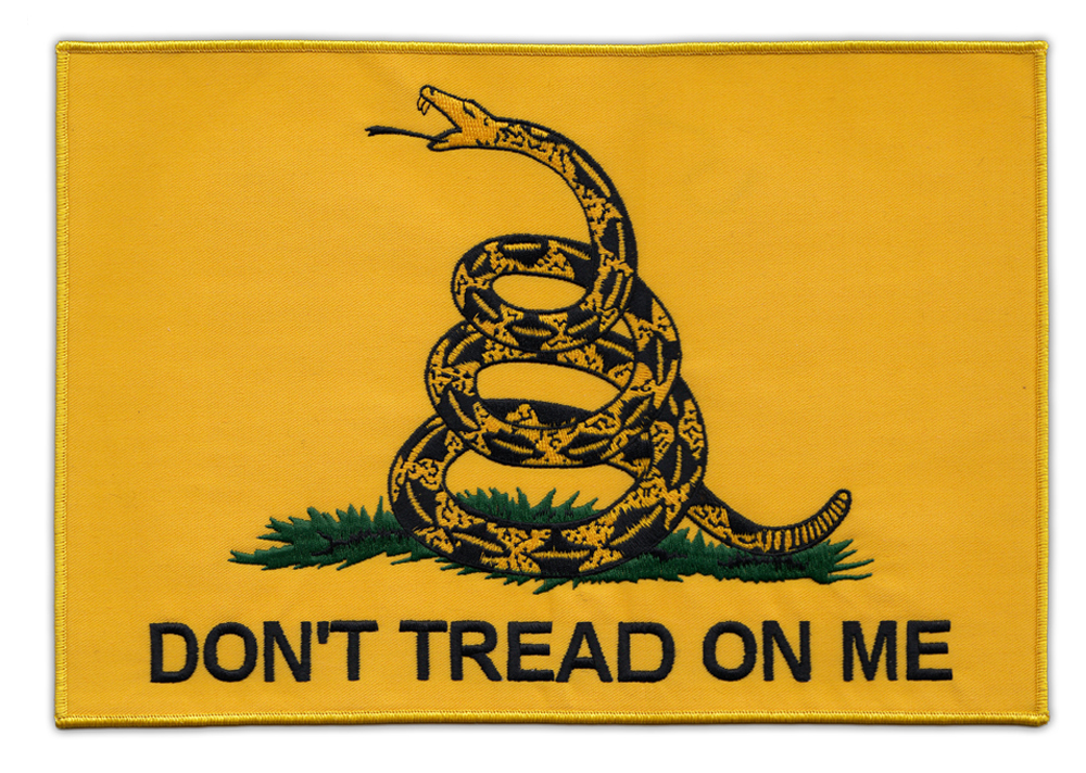Motorcycle Biker Jacket Patch (Back Patch) - Gadsden Flag Don't Tread On Me