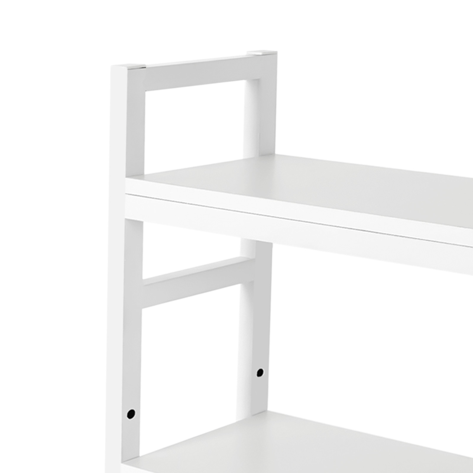 2 Layers Desktop Computer Bookcase Display Shelf for Home Office Workers
