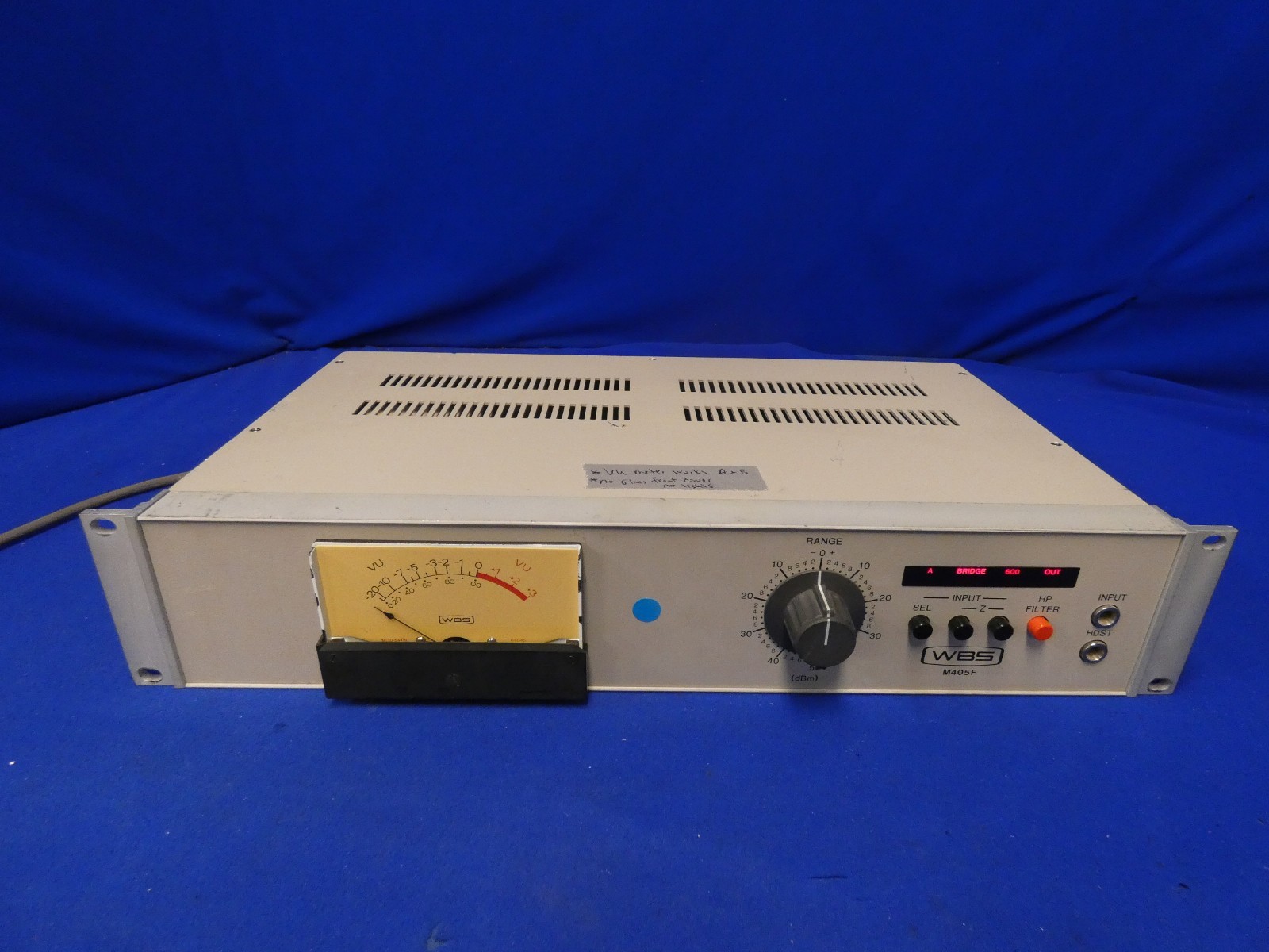 Ward Beck Systems M405F Extended Range VU Meter (works read ad)