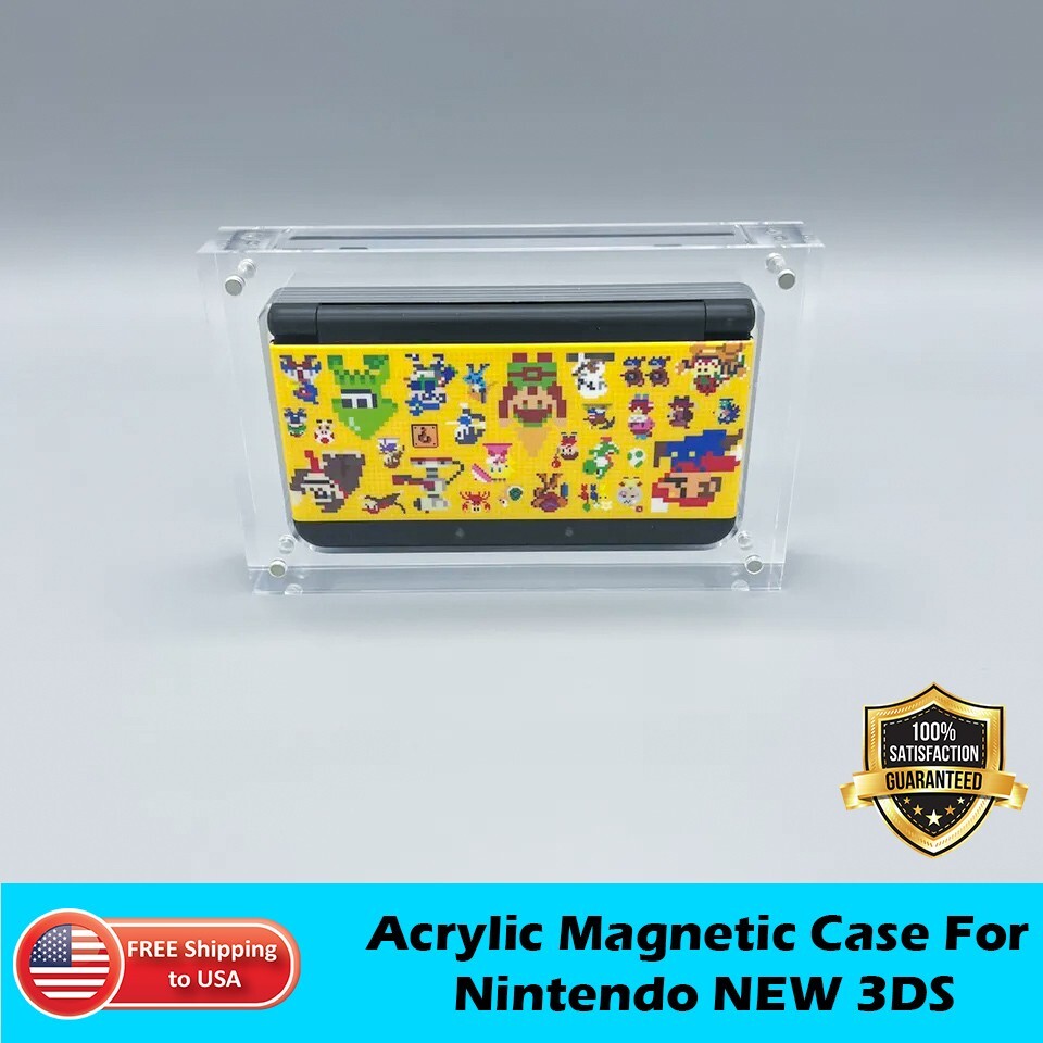 NEW 3DS Acrylic Magnetic Protecting Transparent Display Show Case For Nintendo