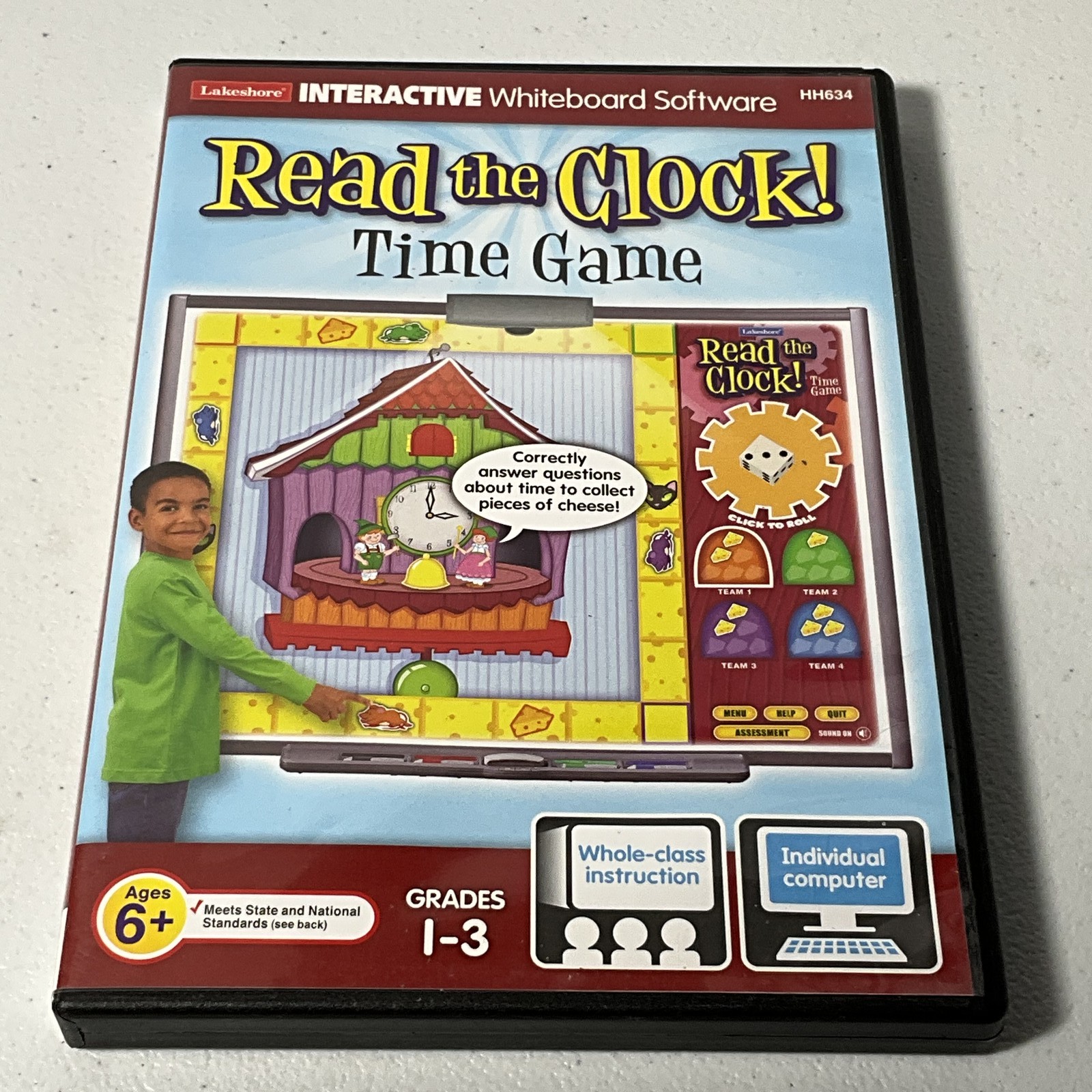 Lakeshore Read the Clock! Time Game Interactive Whiteboard Software PC MAC