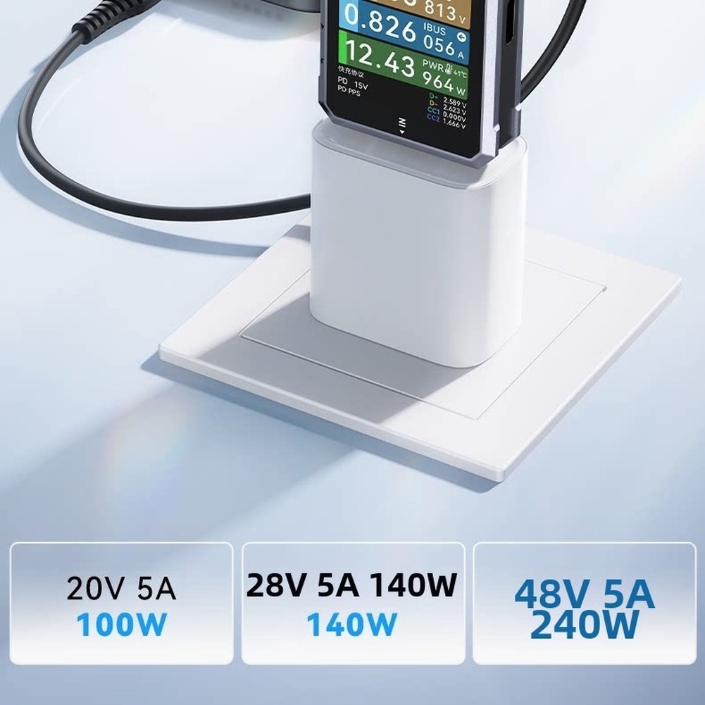 240W USB-C for pd 3.1 Power Analyzer for Battery Capacity Calculation Testing