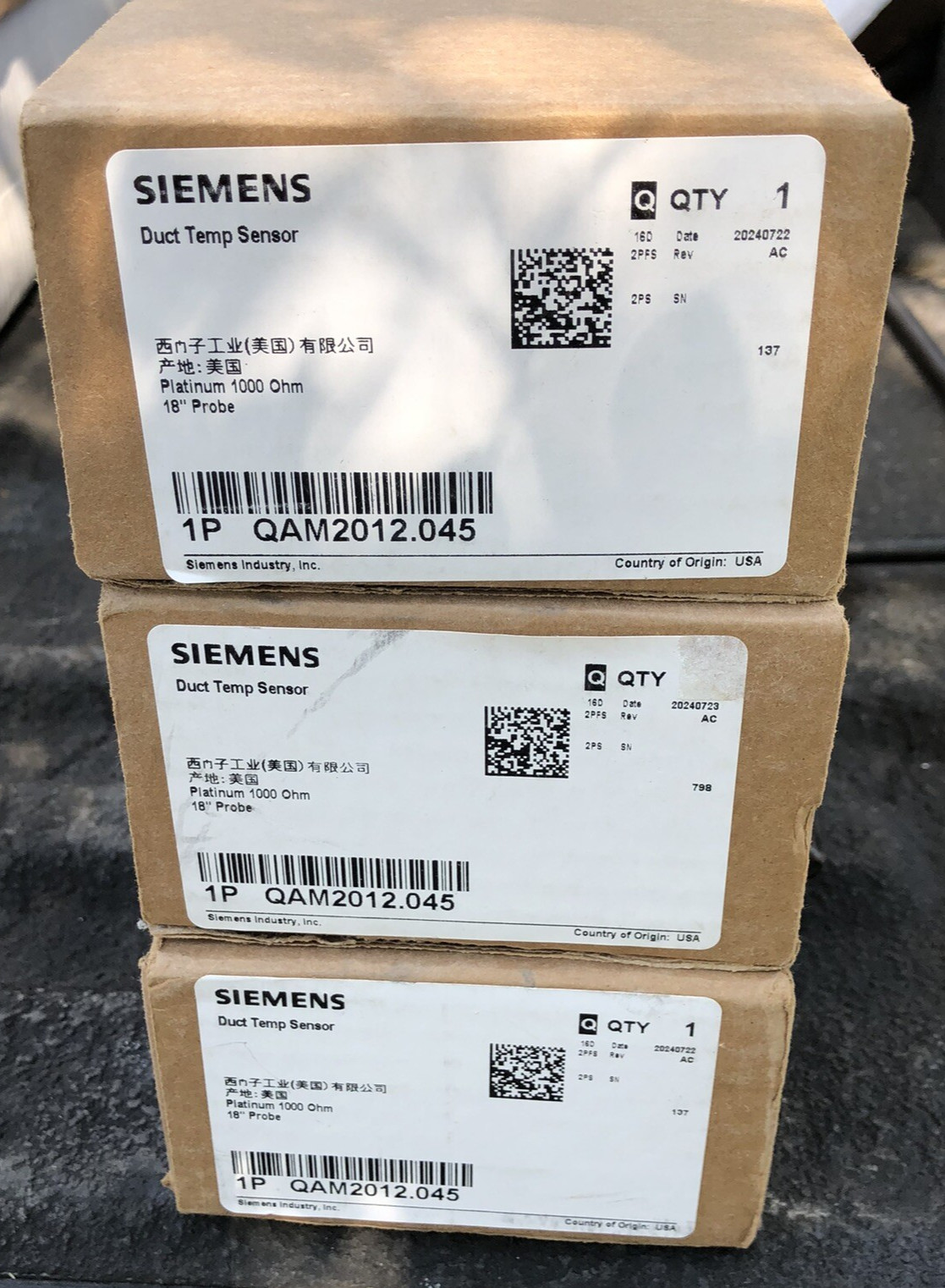 QAM2012.045 Siemens Duct Temp Sensor NEW IN BOX