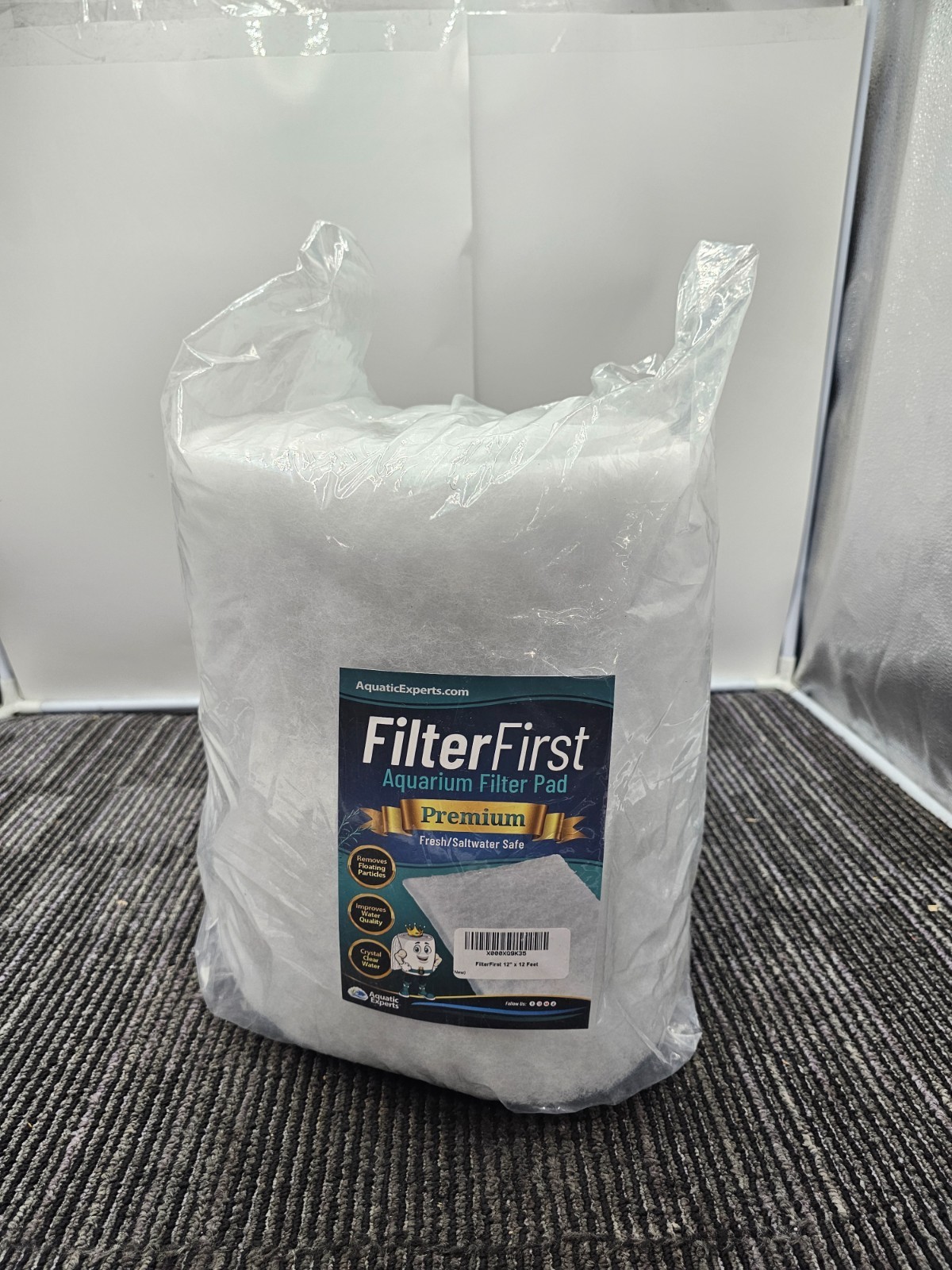 Aquatic Experts FilterFirst Aquarium Filter Floss Filter Pad 12 Inches x 12 Feet