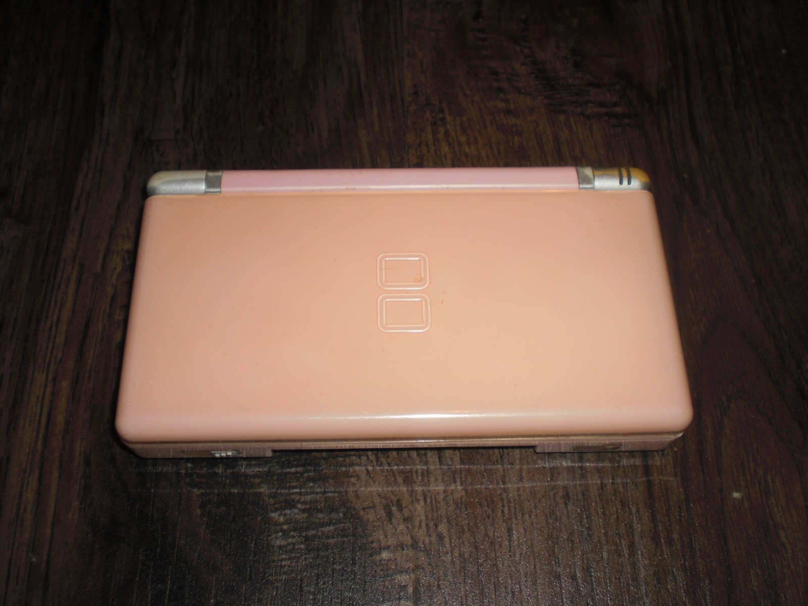 Nintendo DS Lite Pink Silver Console System Plays DS GBA READ TOP SCREEN BREAK