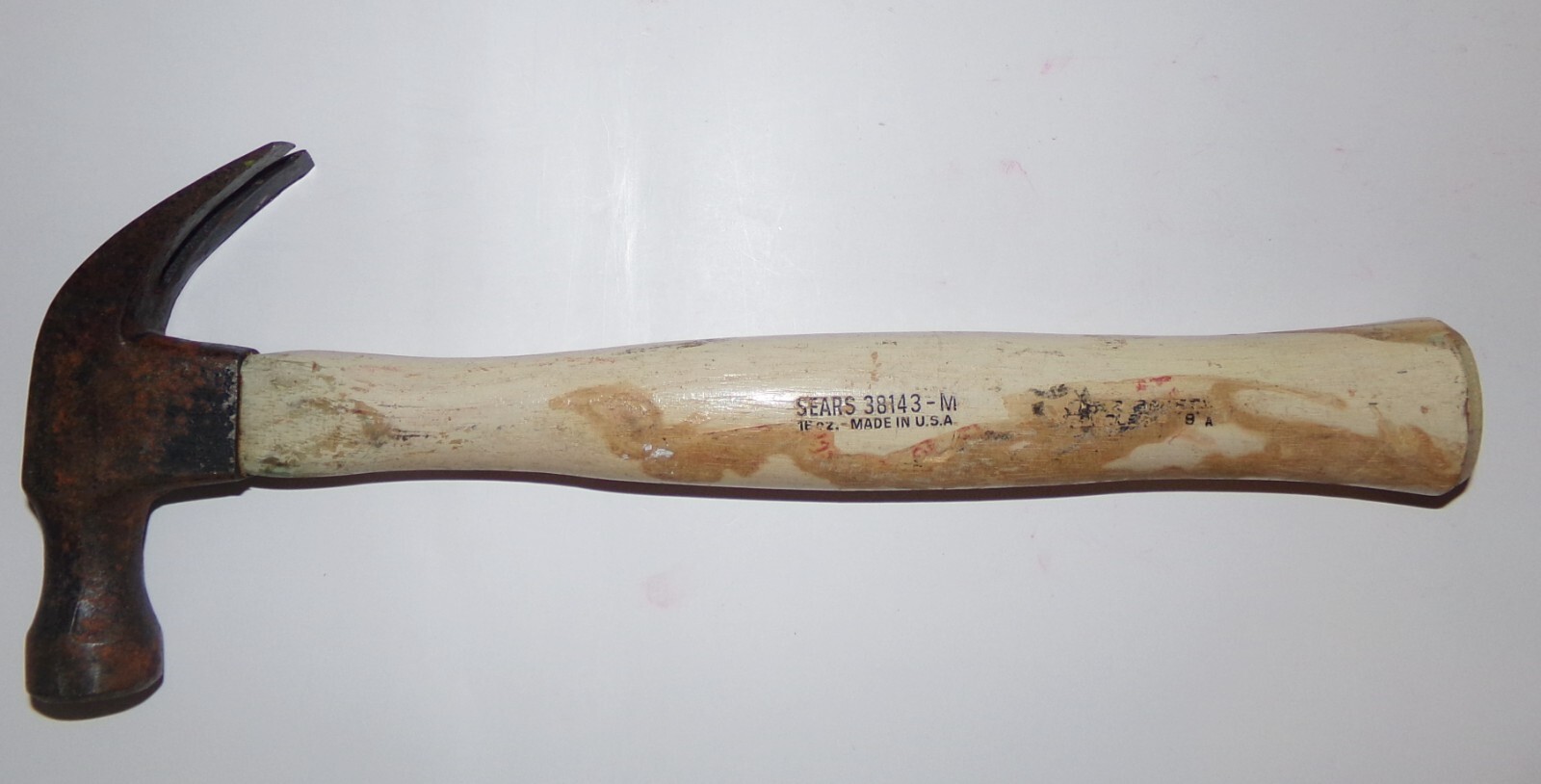 Vintage 16oz Sears Hammer #38143-M Wood Handle Made in USA