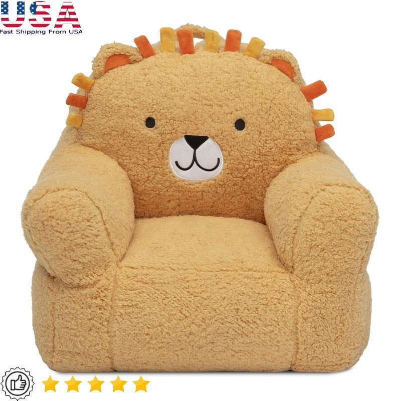 Lion Cozee Buddy Chair Plush Toddler Armchair Soft Foam Snuggle Kids Room New