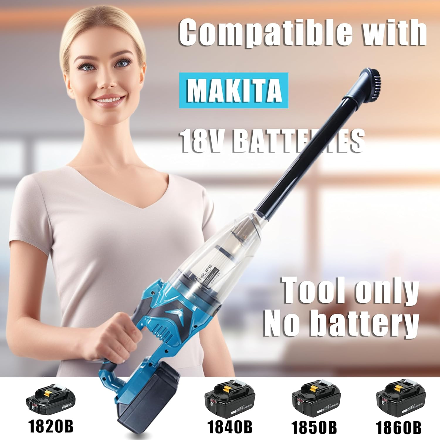 Cordless Handheld Vacuum Cleaner for Makita 18V Battery, Easyclean Wet Dry Us...