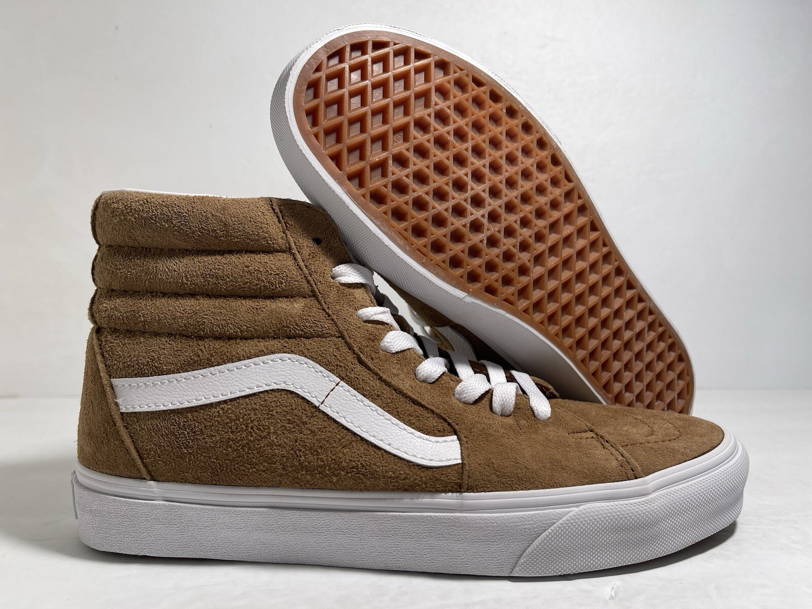 Vans Sk8 High Pig Suede Tobacco Brown Shoes Men's Size 8-13 US VN0005U9TBN