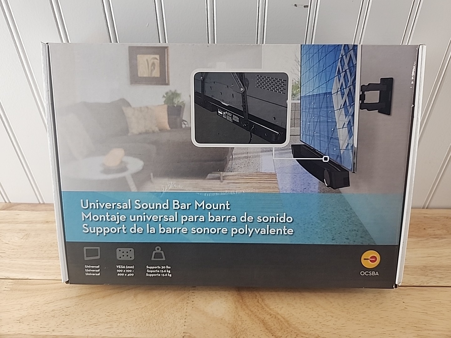 OCSBA Omnimount Universal Sound Bar Mount Supports 30 lbs.