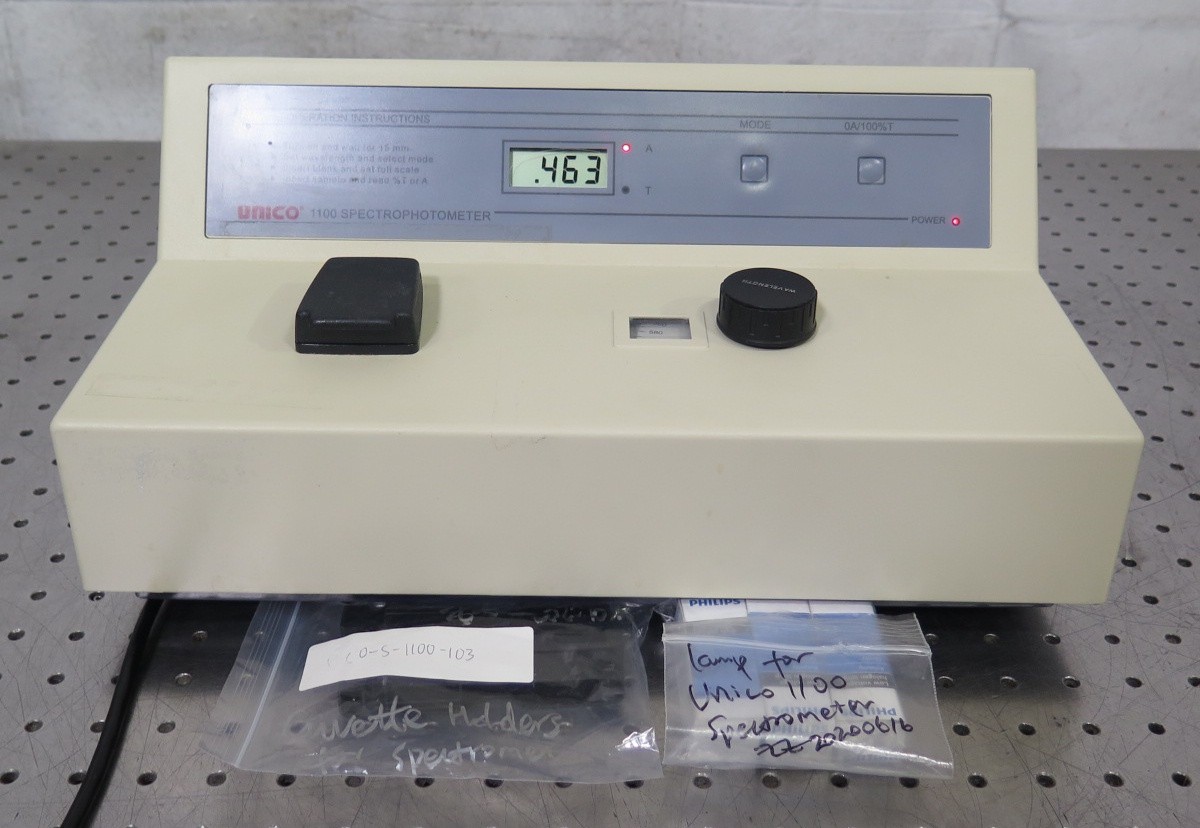 R198871 R198X42 UNICO 1100 Spectrophotometer w/ Extras