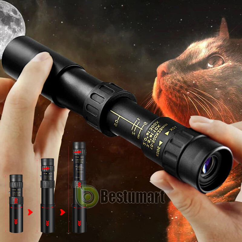 10-300X40mm Monocular Binoculars BK4 Prism High Power Waterproof Focous