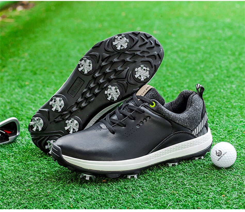 Waterproof Men's Golf Shoes Professional Golf Spikes Shoes Non-Slip Sneakers