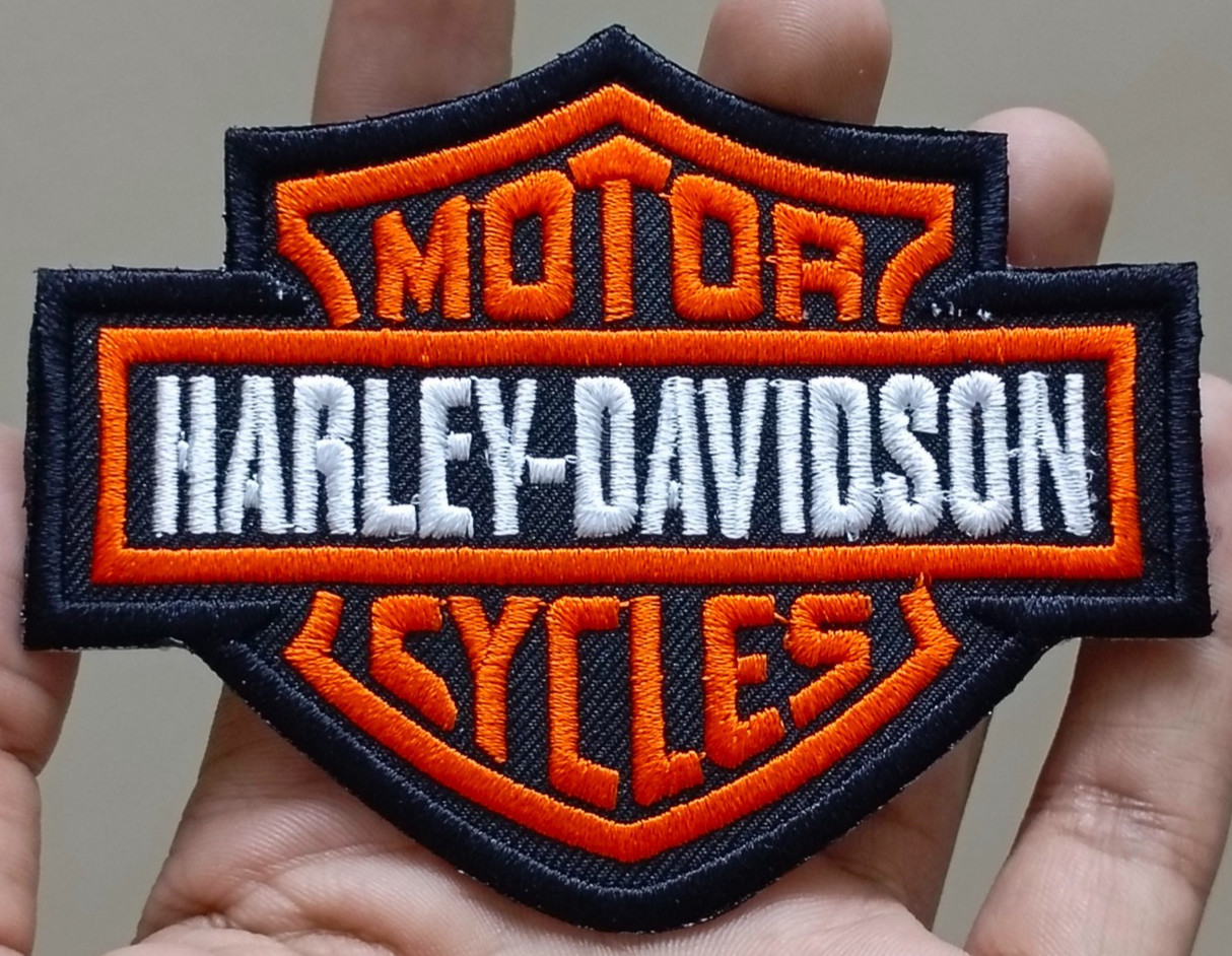 Harley Motorcycles Iron On Patch - Sew Patch - Embroidered Patch 4" x 3.2"