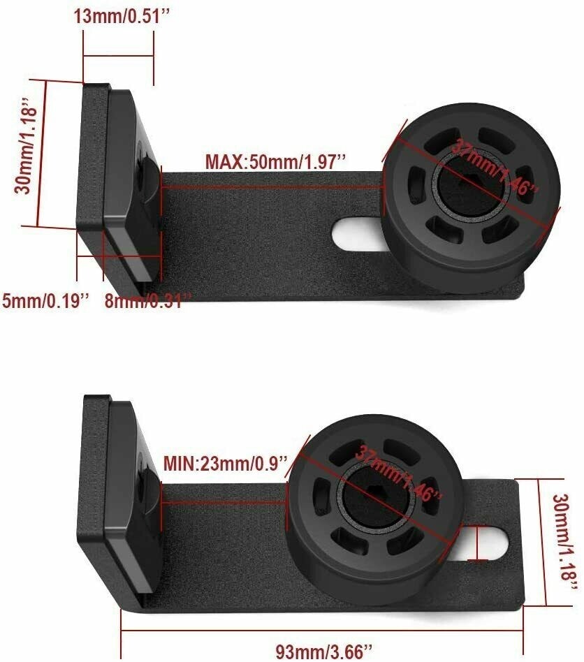 CCJH 1PC Adjustable Floor Guide for Sliding Barn Door Hardware Kit Wall-mounted