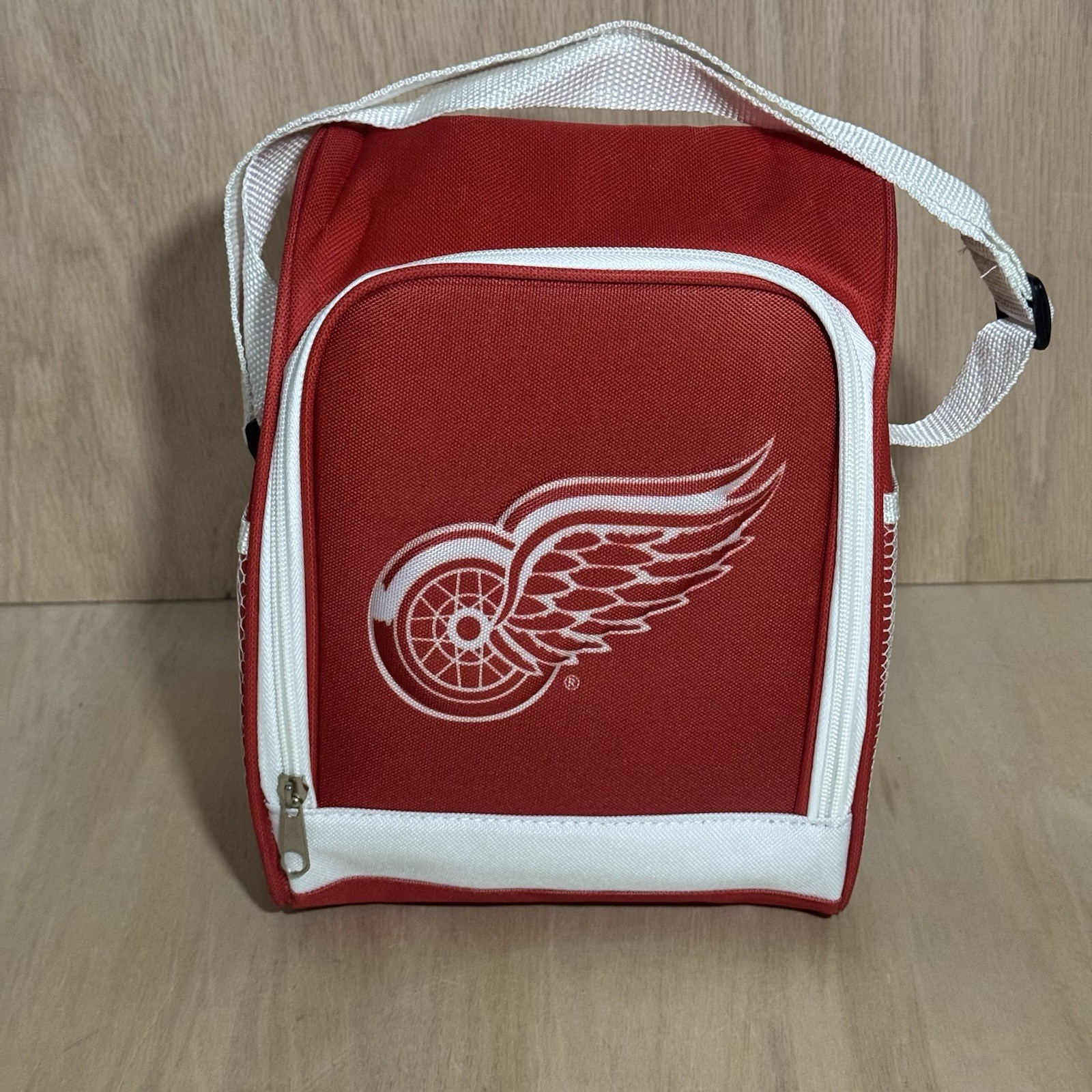 Detroit Red Wings Lunch Bag Cooler NHL Insulated Red White Zipper Tote