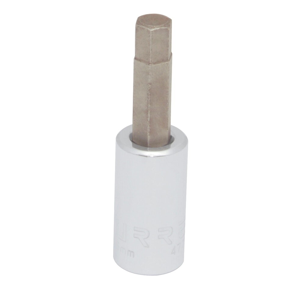 URREA 47703M 1/4" Drive Chrome Hex Bit Short Socket 3 mm