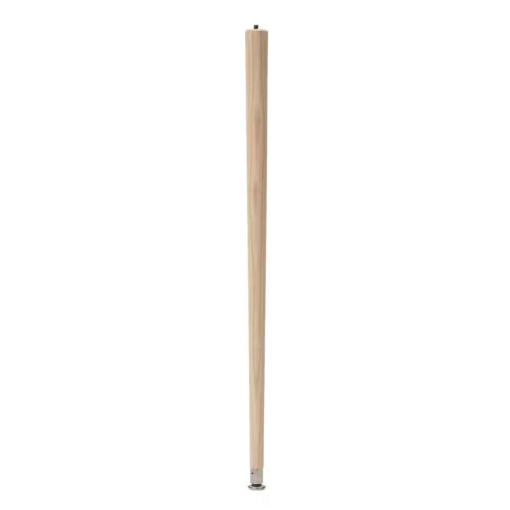 28 In. round Taper Table Leg with Hanger Bolt - 1.5 In. Dia. Tapers to 0.875 In.