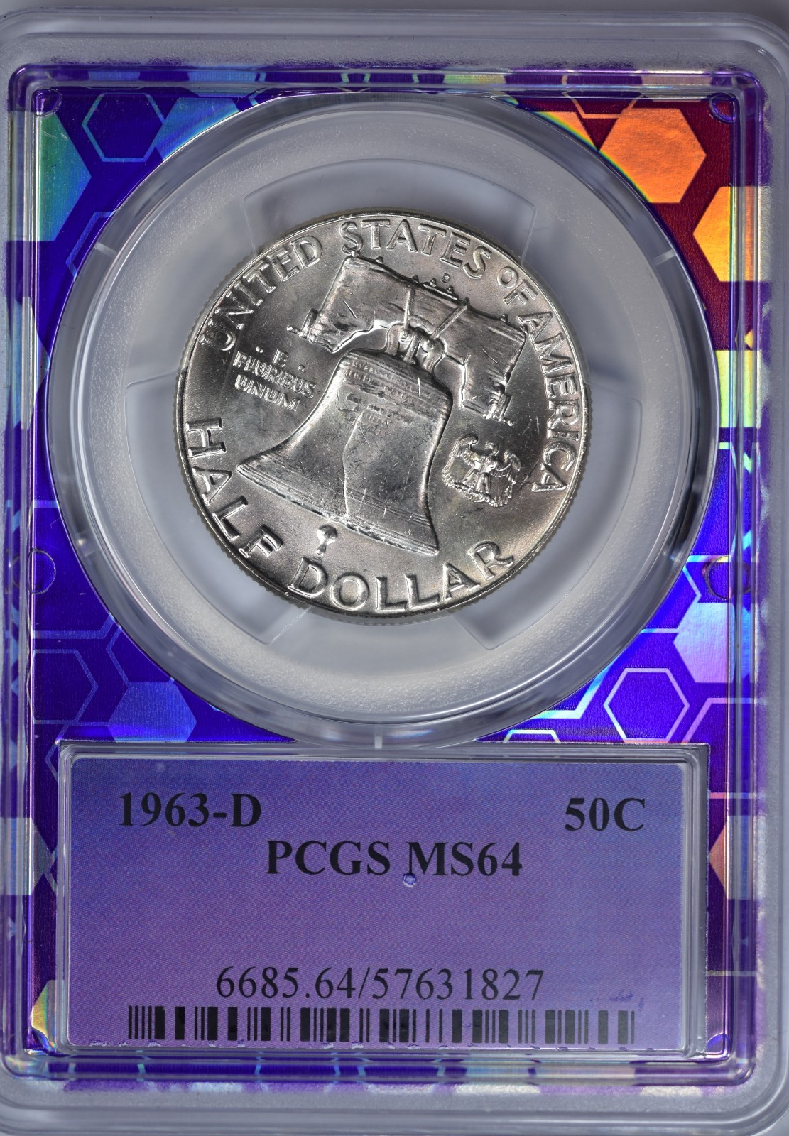 PCGS 1963-D MS64  SILVER Franklin Half Dollar