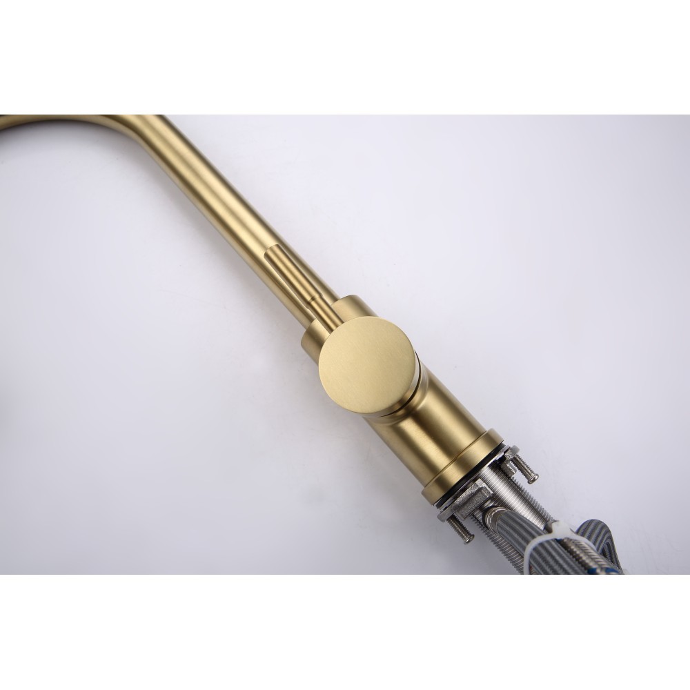 Kitchen Faucet with Pull Out Sprayer Single Handle High Arc Stainless Steel