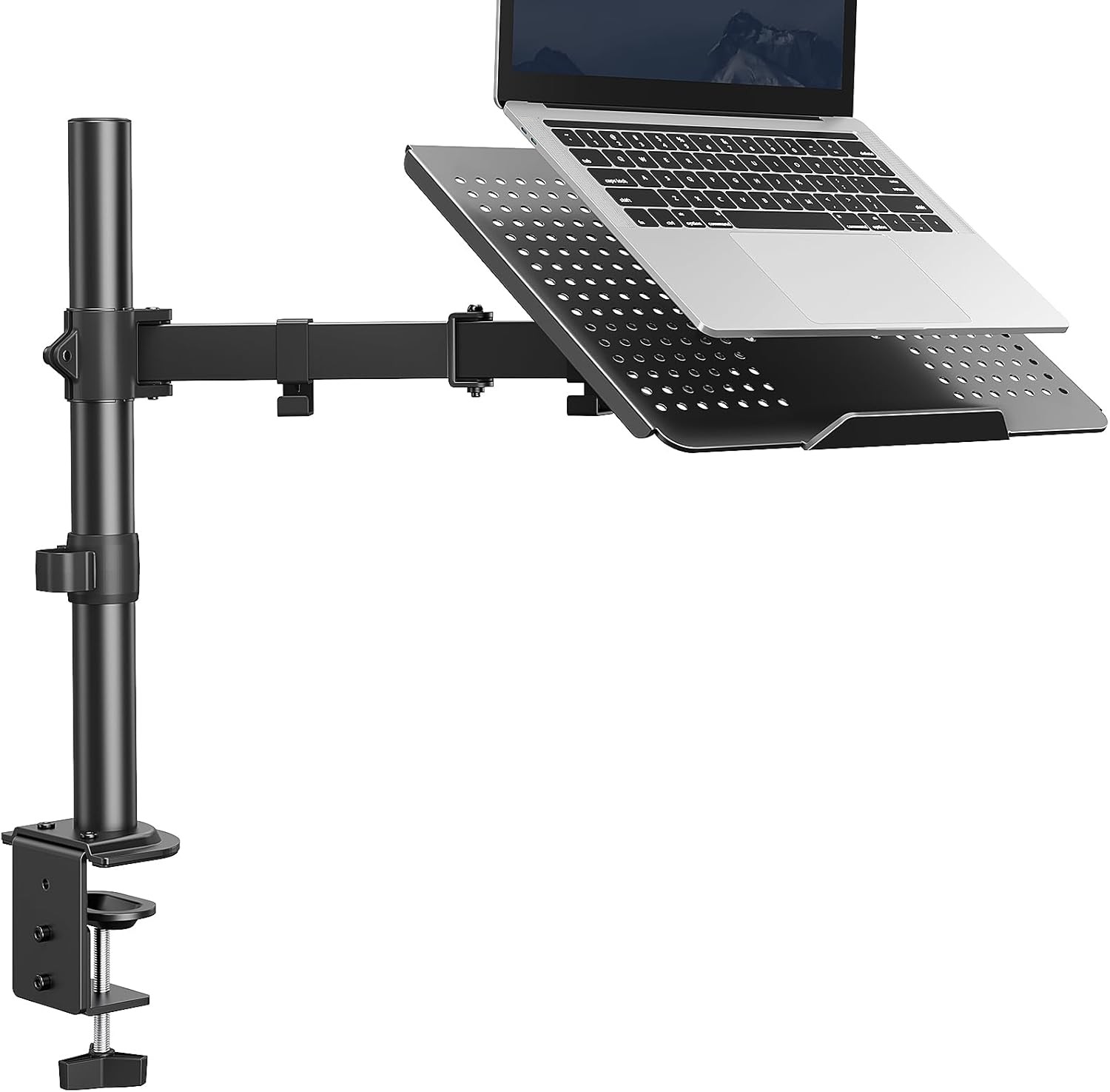 Laptop Tray Desk Mount for 1 Laptop Notebook 17' to 32' Inch Fully Adjustabl