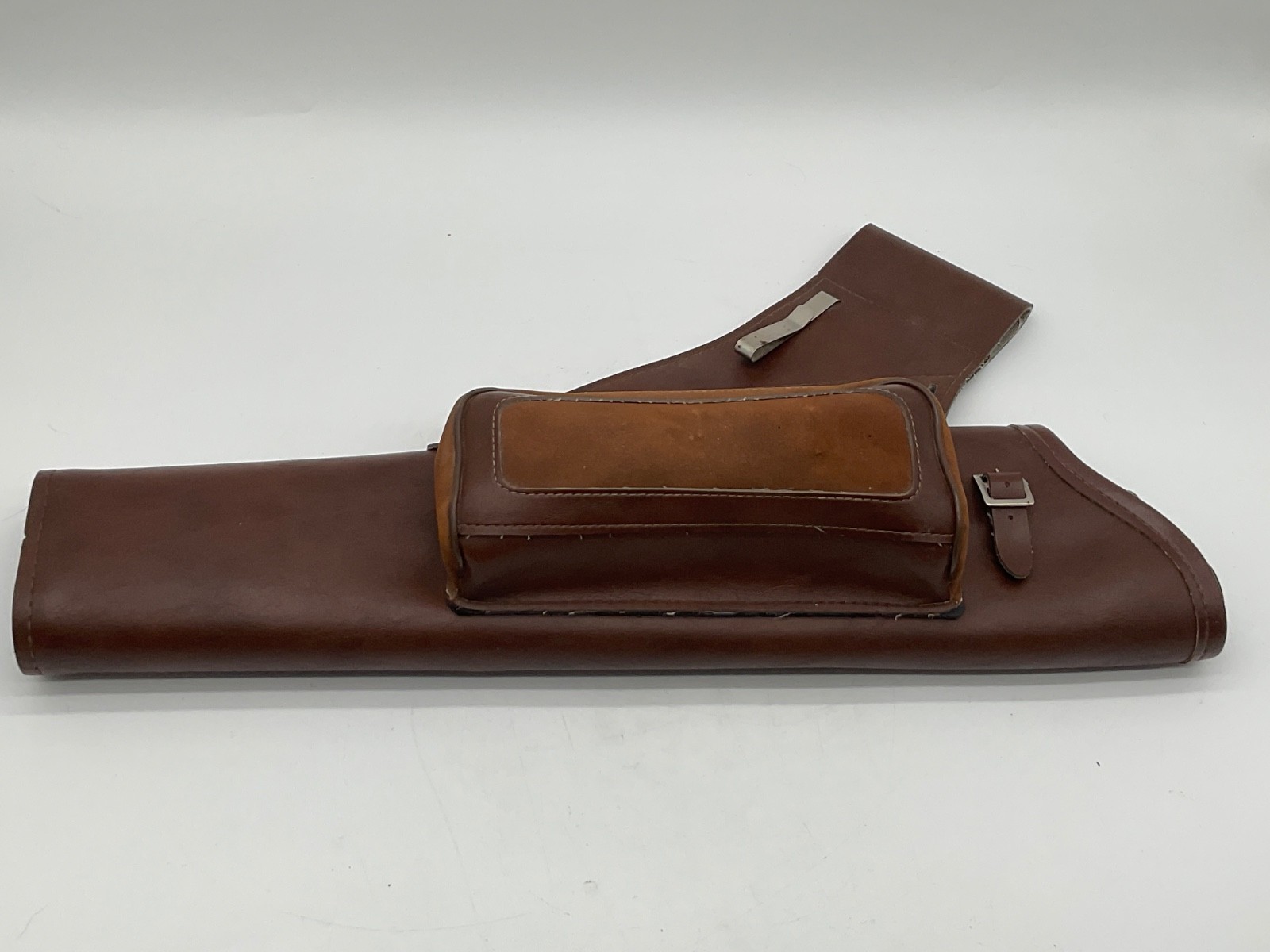 Vintage 3 Tube King Brown Leather Archery Quiver Pouch Bag Excellent Condition
