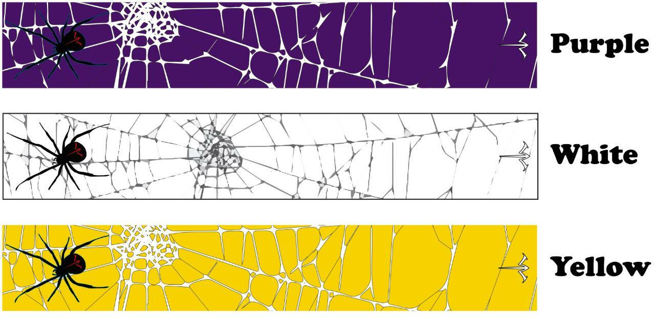 White Water Archery Black Widow Spider Web 3 Arrow Wraps 15 Pc Pick Length Width