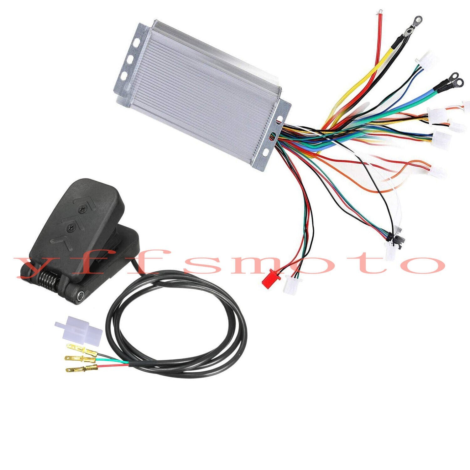 48V 1800W Brushless Controller Foot Pedal for Go Cart Golf 4 Wheeler Tricycle US