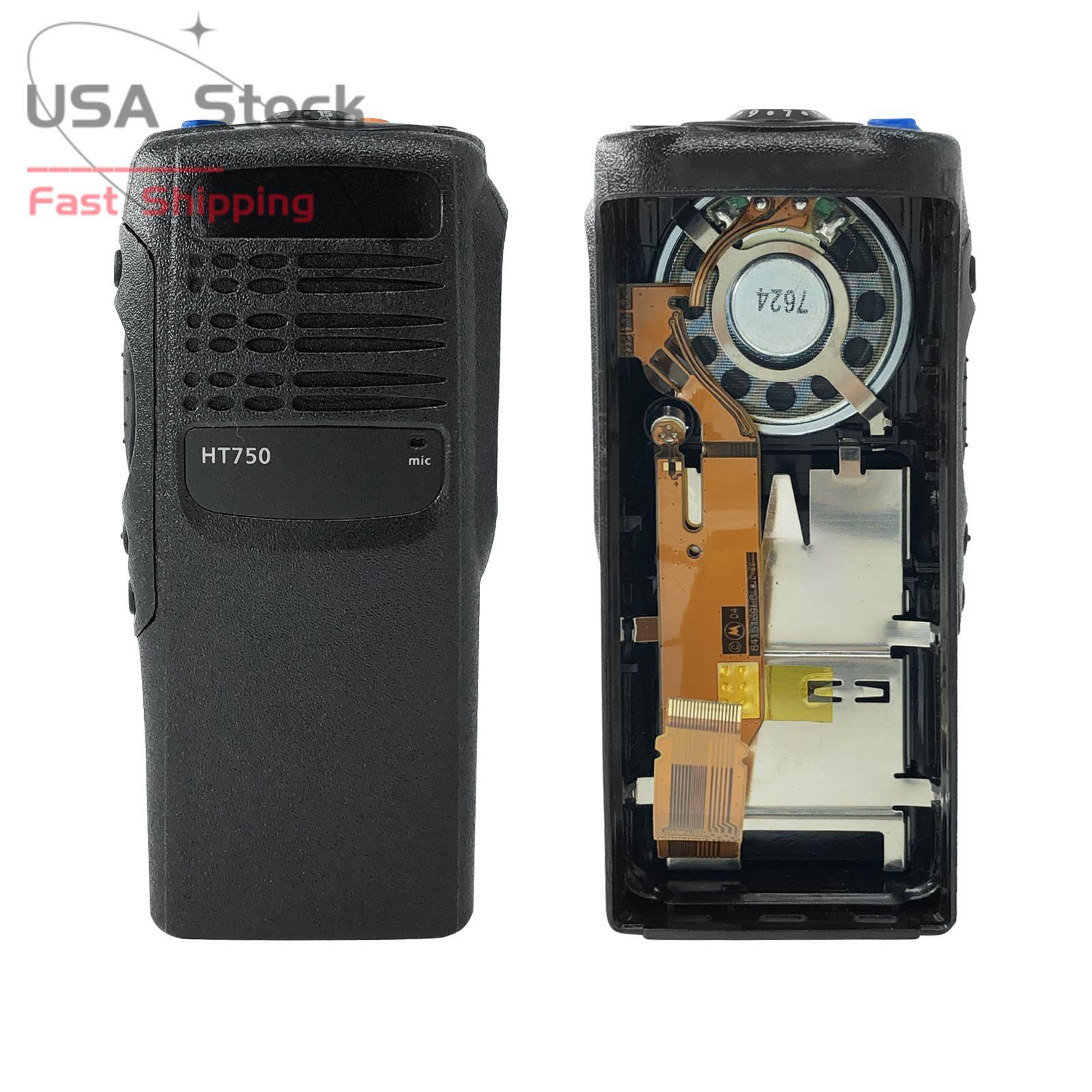 Black Replacement Front Housing Case With Speaker for HT750 Radio Handheld
