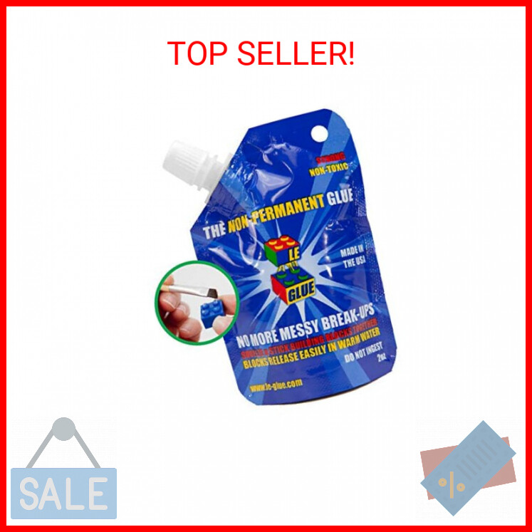 Le Glue Temporary Glue - Compatible with Legos - Non-Permanent Clear Adhesive