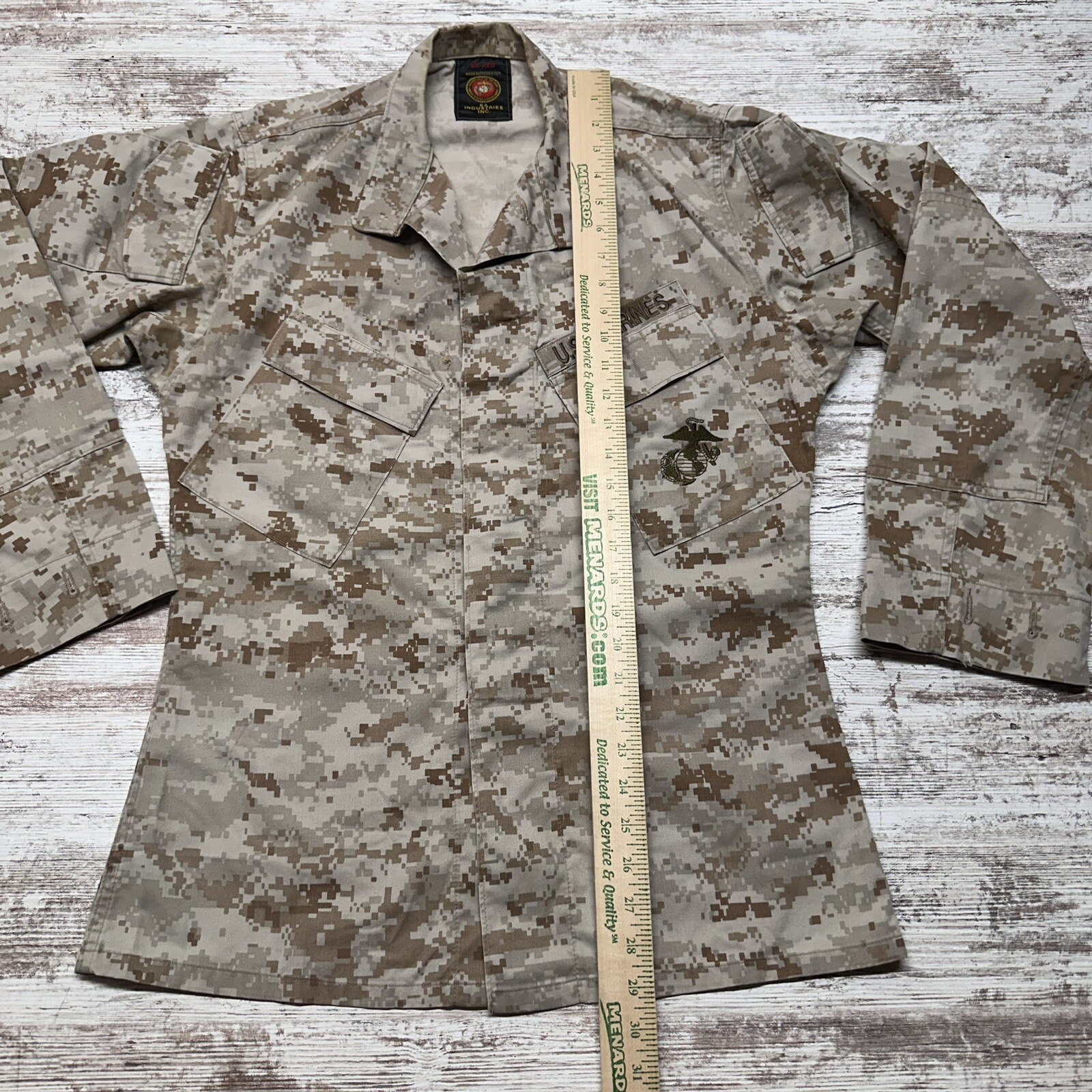 Military Shirt Mens Small Regular Desert Marpart Marines Blouse Top MCCUU