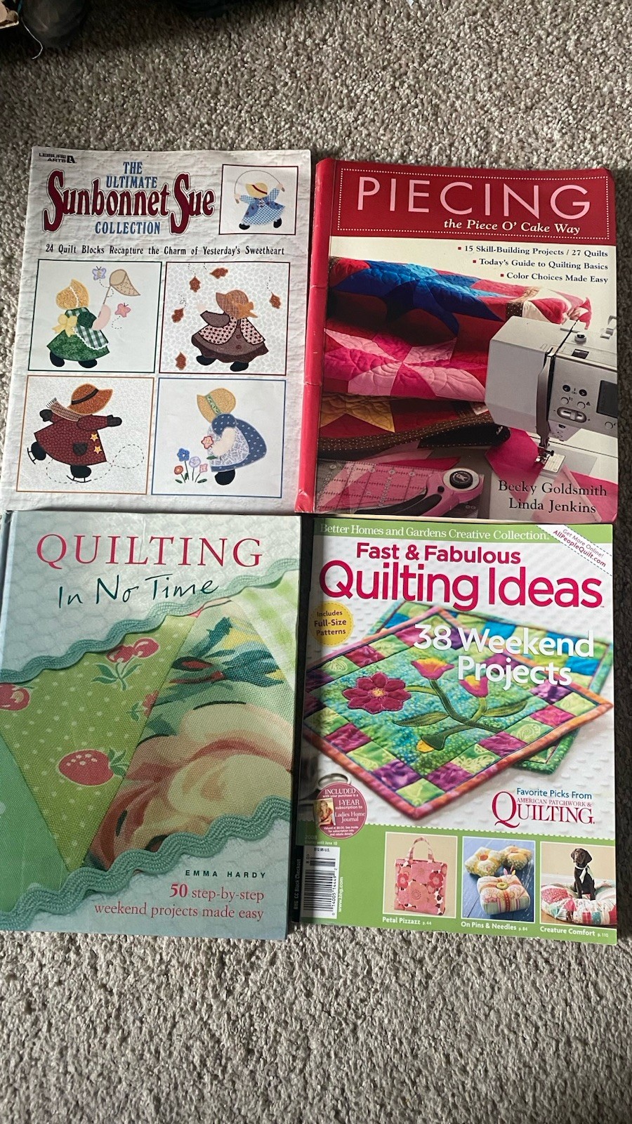 Lot of 4 Quilting Books Sunbonnet Sue~Better Homes & Gardens Plus 2 More!
