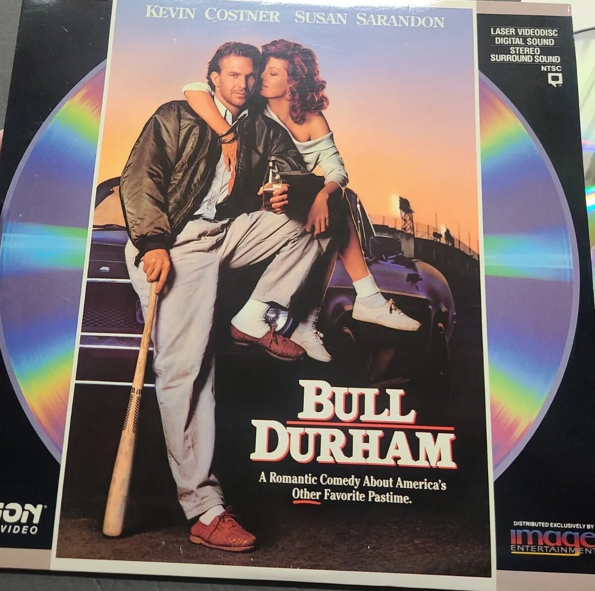 Bull Durham Laserdisc, Kevin Costner, Susan Sarandon 1989 EXCELLENT condition LD