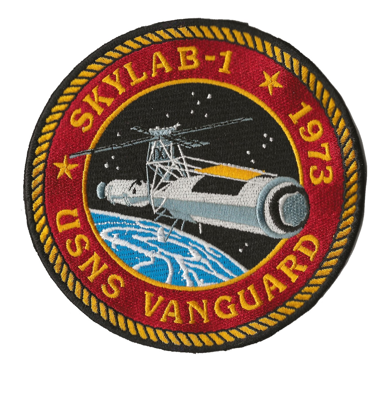 Skylab 1 USNS Vanguard T-AGM19 NASA US Navy space tracking ship patch