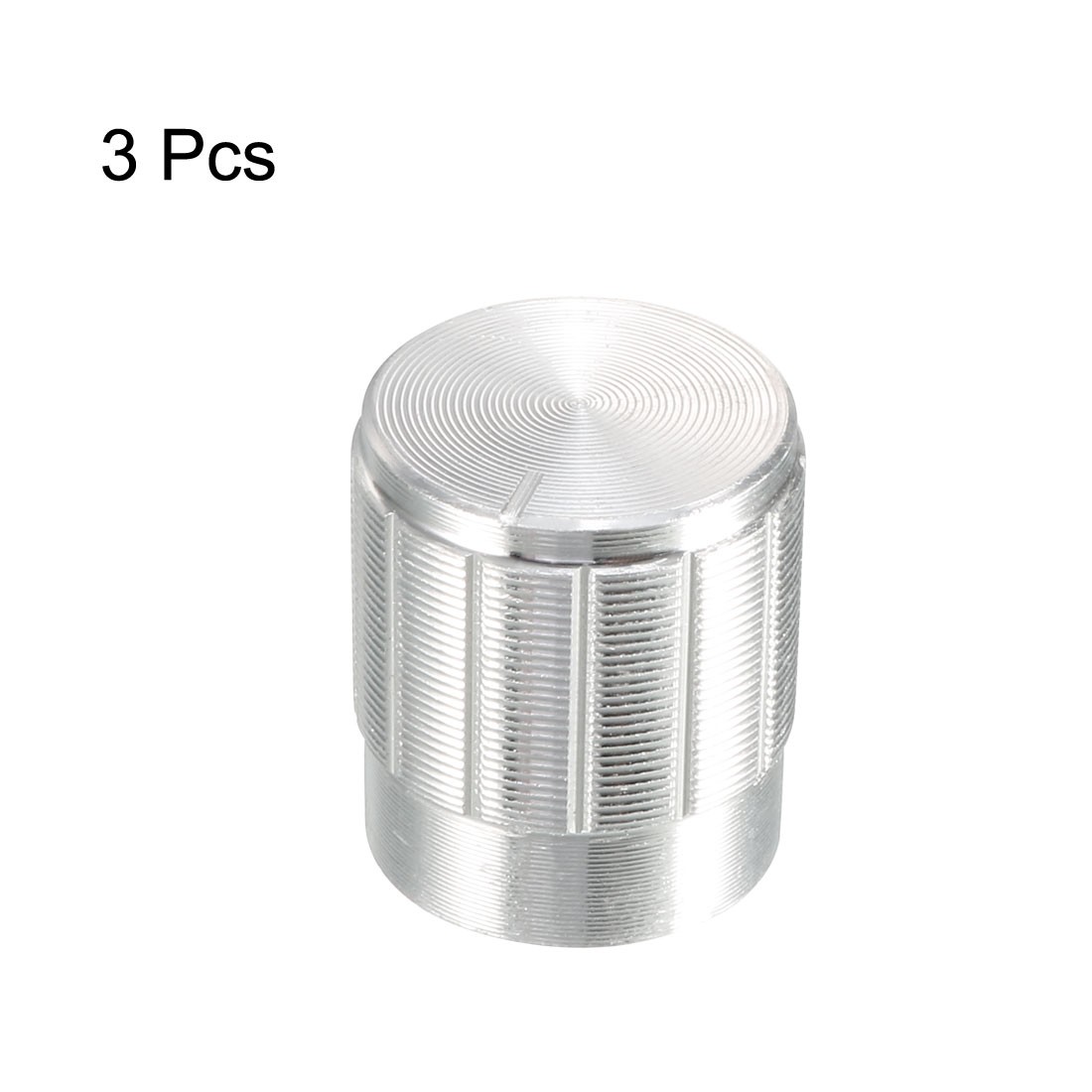 3Pcs 6mm Insert Shaft 16 x 14mm Aluminum Alloy Potentiometer Rotary Knob Pots