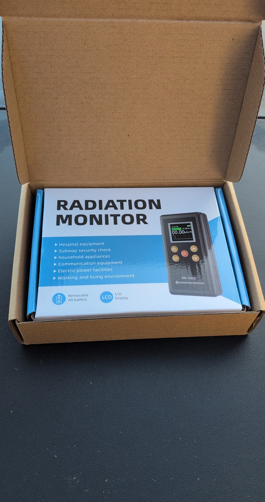 RM-9000 Radiation Monitor Geiger Counter LCD Display