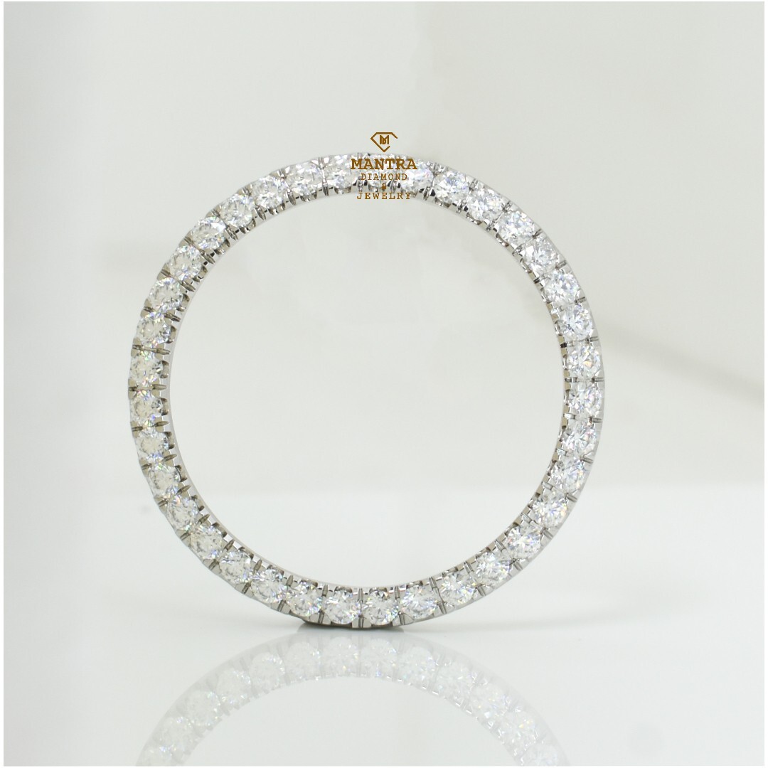 Customized 10 Pointer Diamond Stainless Steel  Bezel For 41MM Date-Just Watch