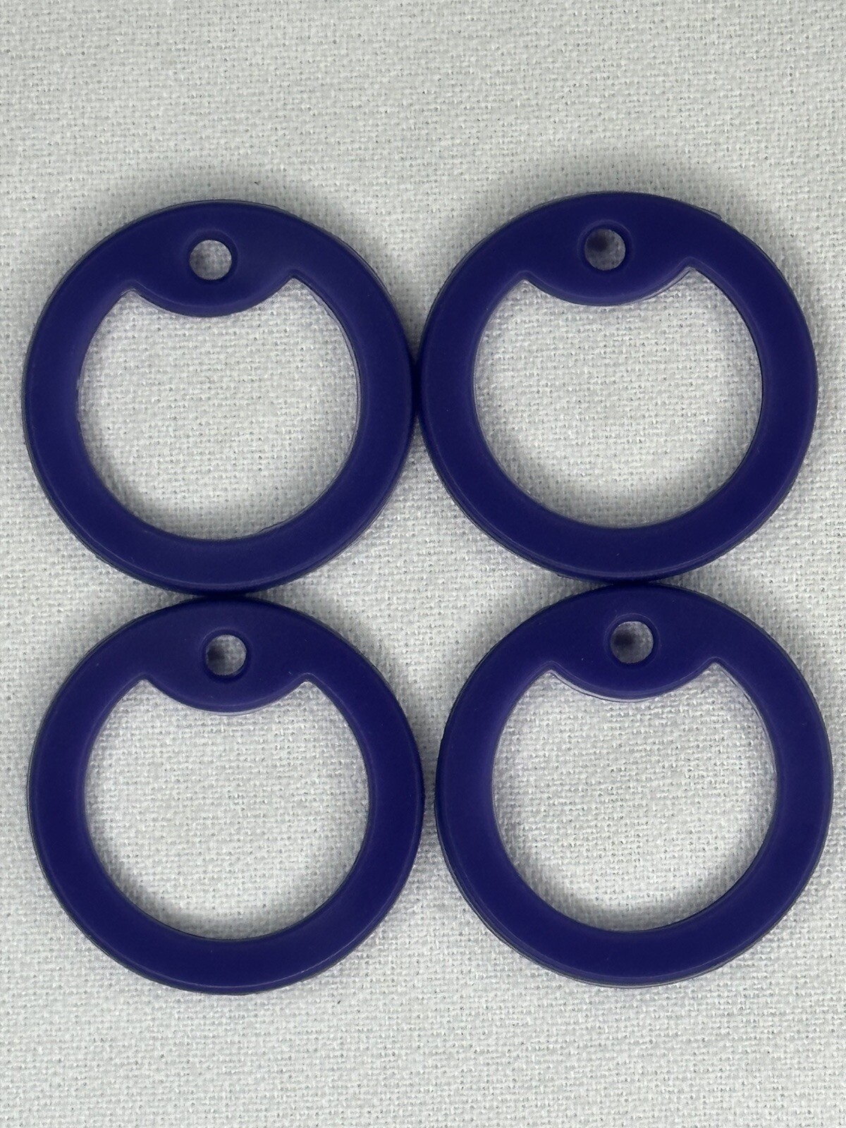 Four (4) USA Made Military Silencer Purple Armed Forces Dog Tag Silencers