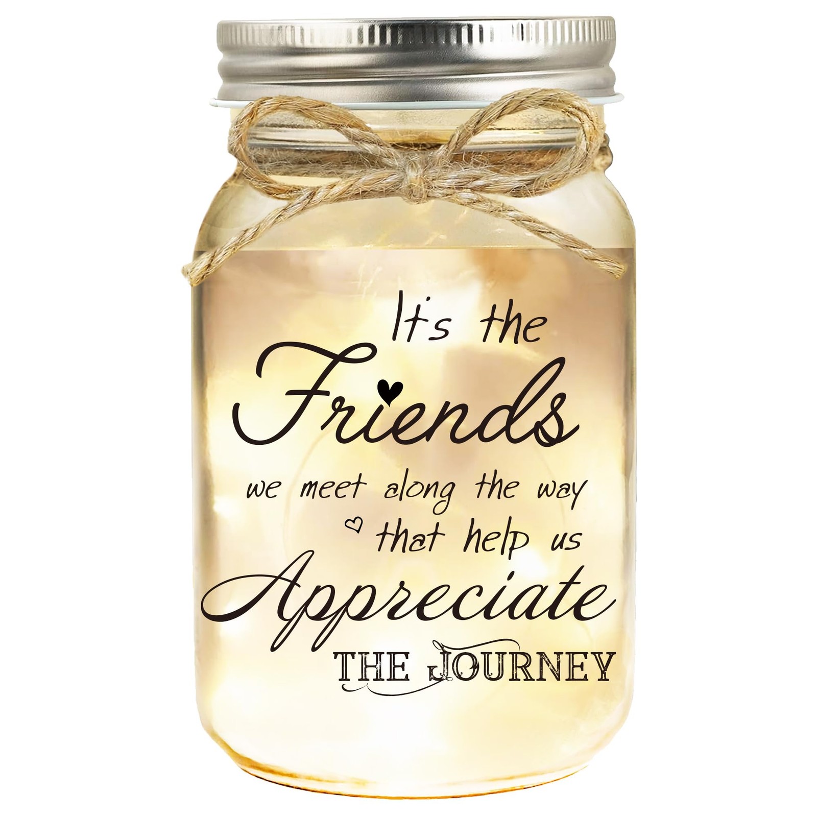 Birthday Gifts for Women Friendship, Mason Jar Night Lights for Friend, Thank...
