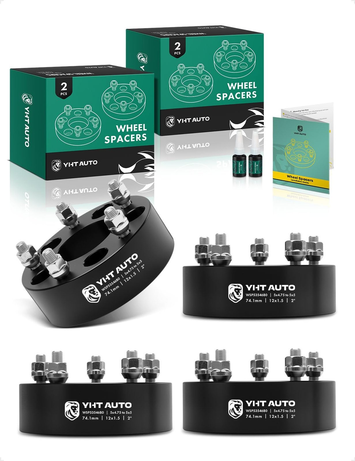 YHTAUTO 5x4.75 to 5x5 Wheel Adapters 2 Inch Compatible with Chevrolet Camaro,...